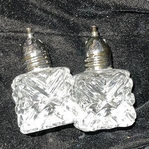 Vintage Miniature Crystal Salt & Pepper Shakers